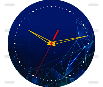 Abstract Night Wall Clock