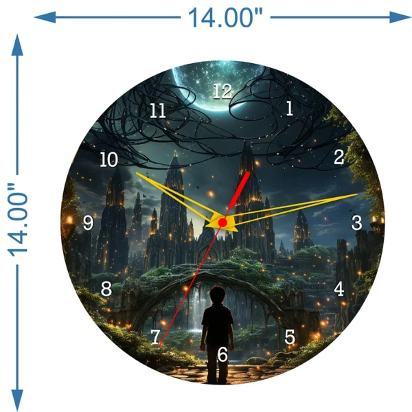 Fantasy Dreamscape Wall Clock Size